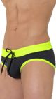 Brief Swimwear Black contrast yellow